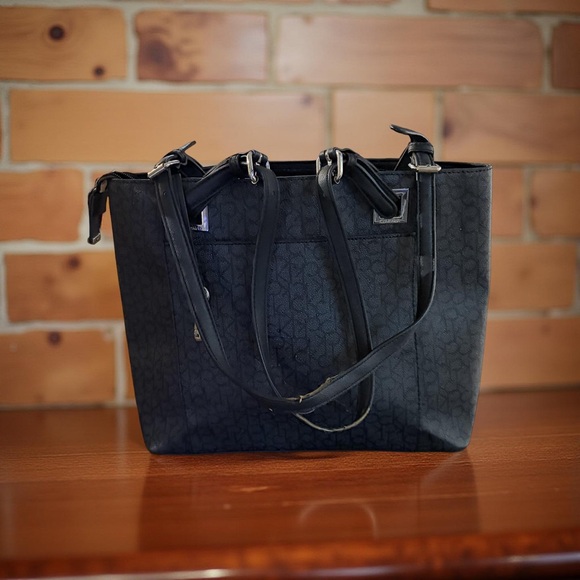Calvin Klein Charcoal Monogram Tote - Picture 3 of 3